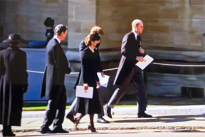 El príncipe Harry en el funeral de su abuelo