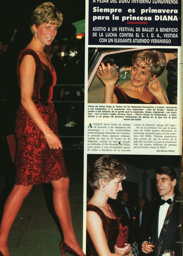 Lady Di en el ballet ¡HOLA! diciembre 1991