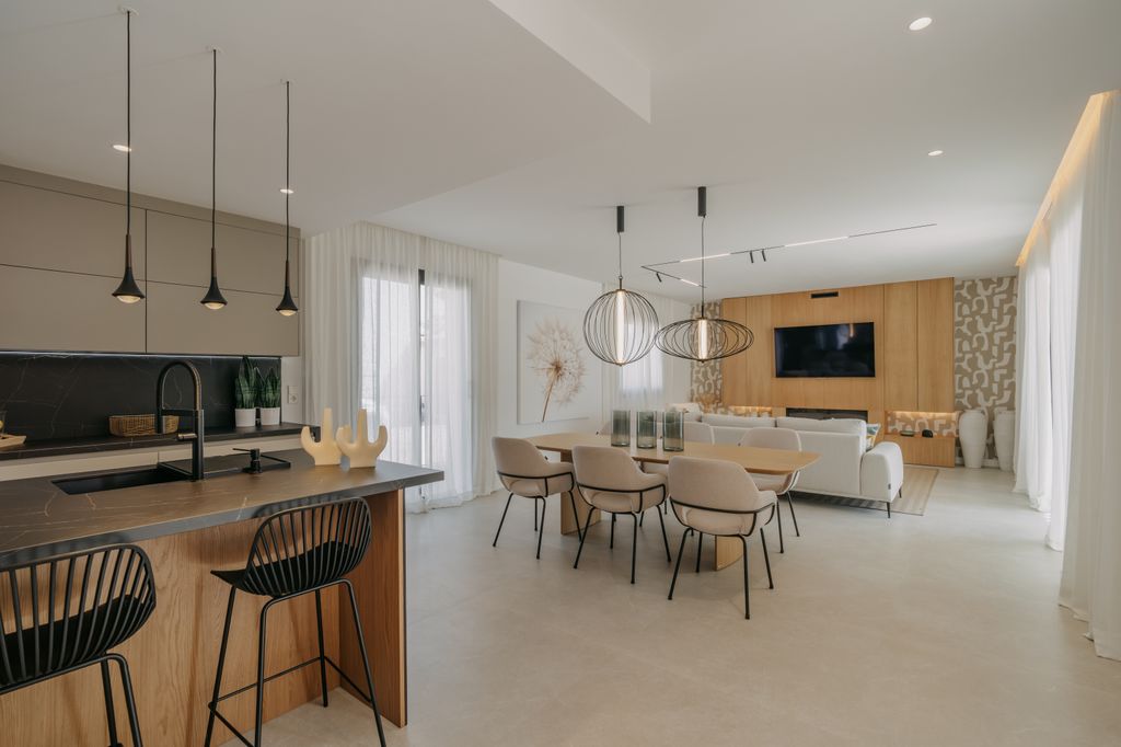 Cocina, comedor y salón en la misma planta