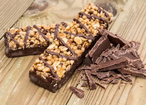 Barras nutritivas de chocolate