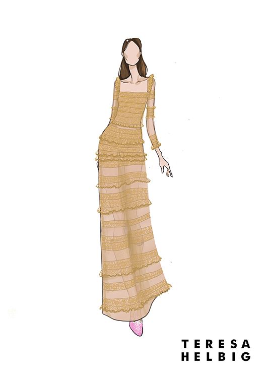 Teresa Helbig diseña los bocetos de novia