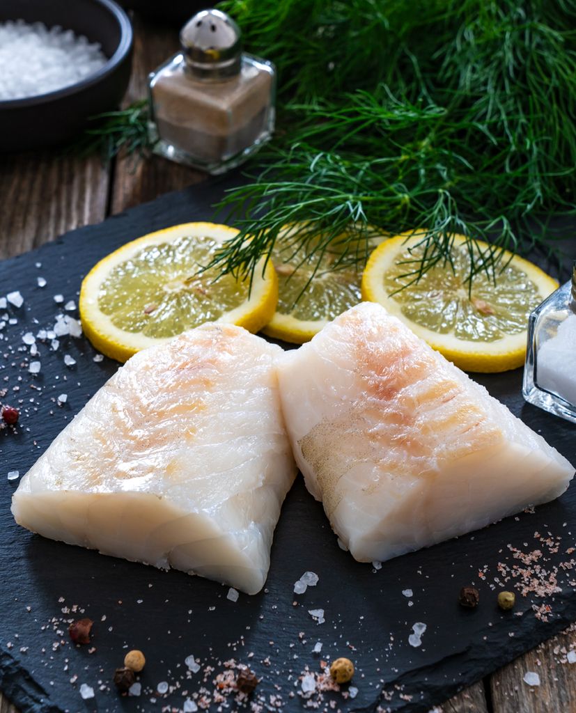 Lomos de bacalao fresco. 