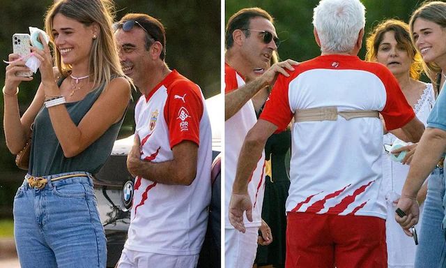 Enrique Ponce con Ana y sus padres