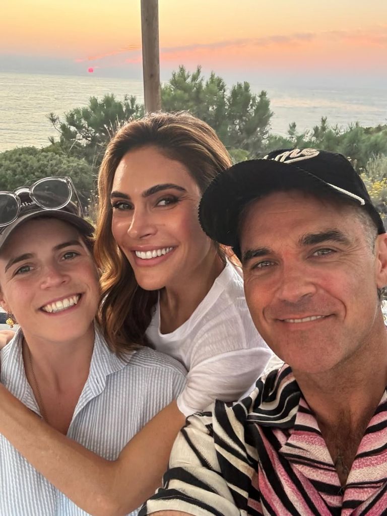 Eugenia de York en Portugal con sus amigos Robbie Williams y Ayda Field Williams