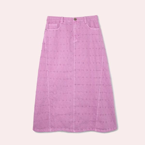 Falda midi denim cinco bolsillos