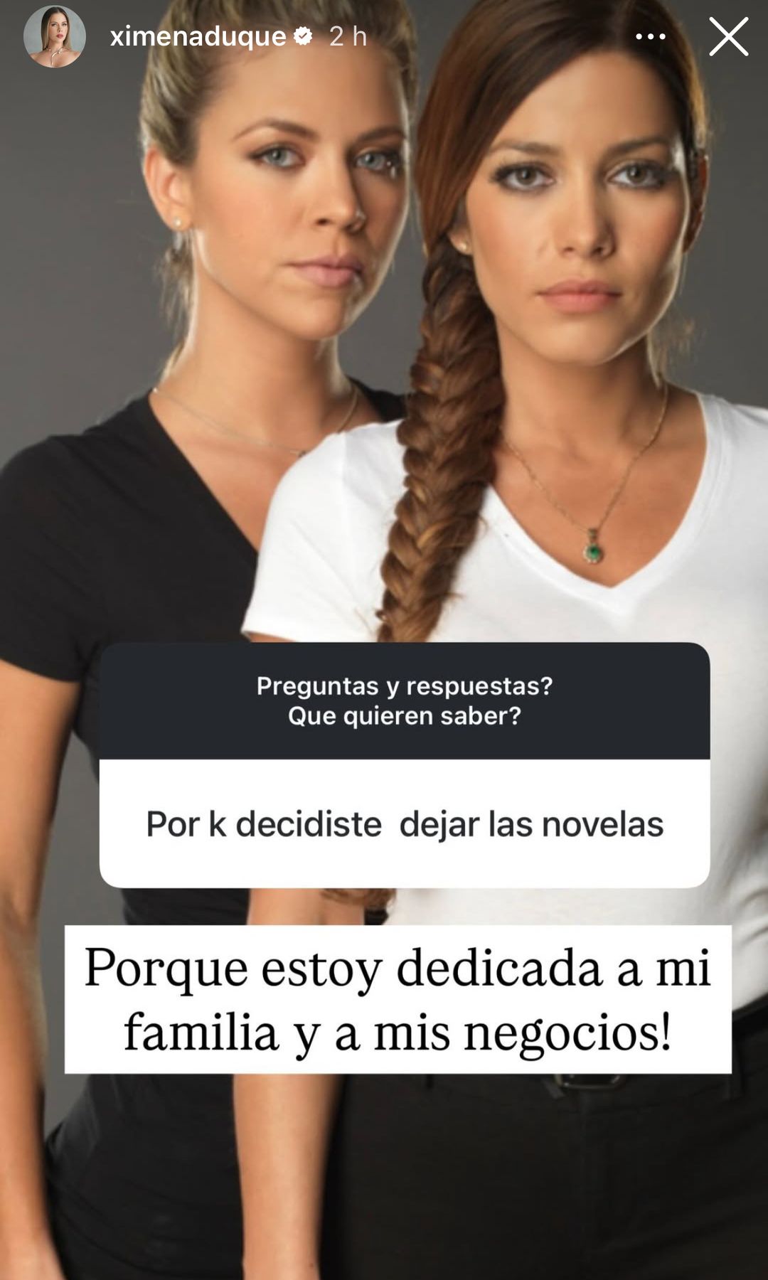La ahora empresaria compartió que está dedicada a su familia y negocios