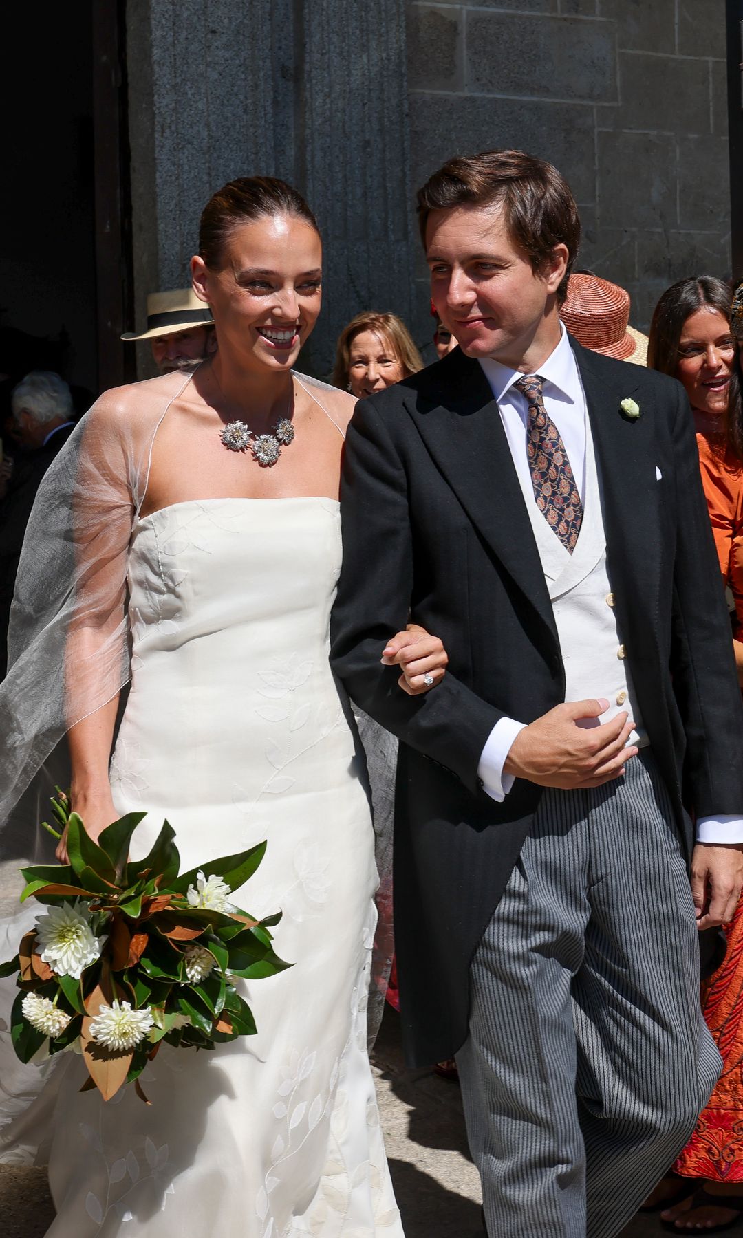 Paloma Vega-Penichet en su boda con José María Castañé Echevarría