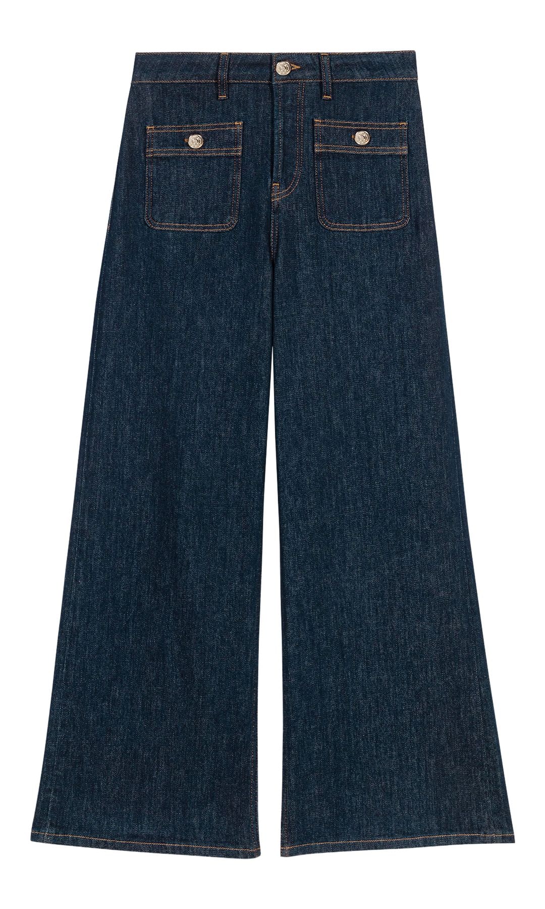 Pantalón vaquero recto (195 €), de Maje