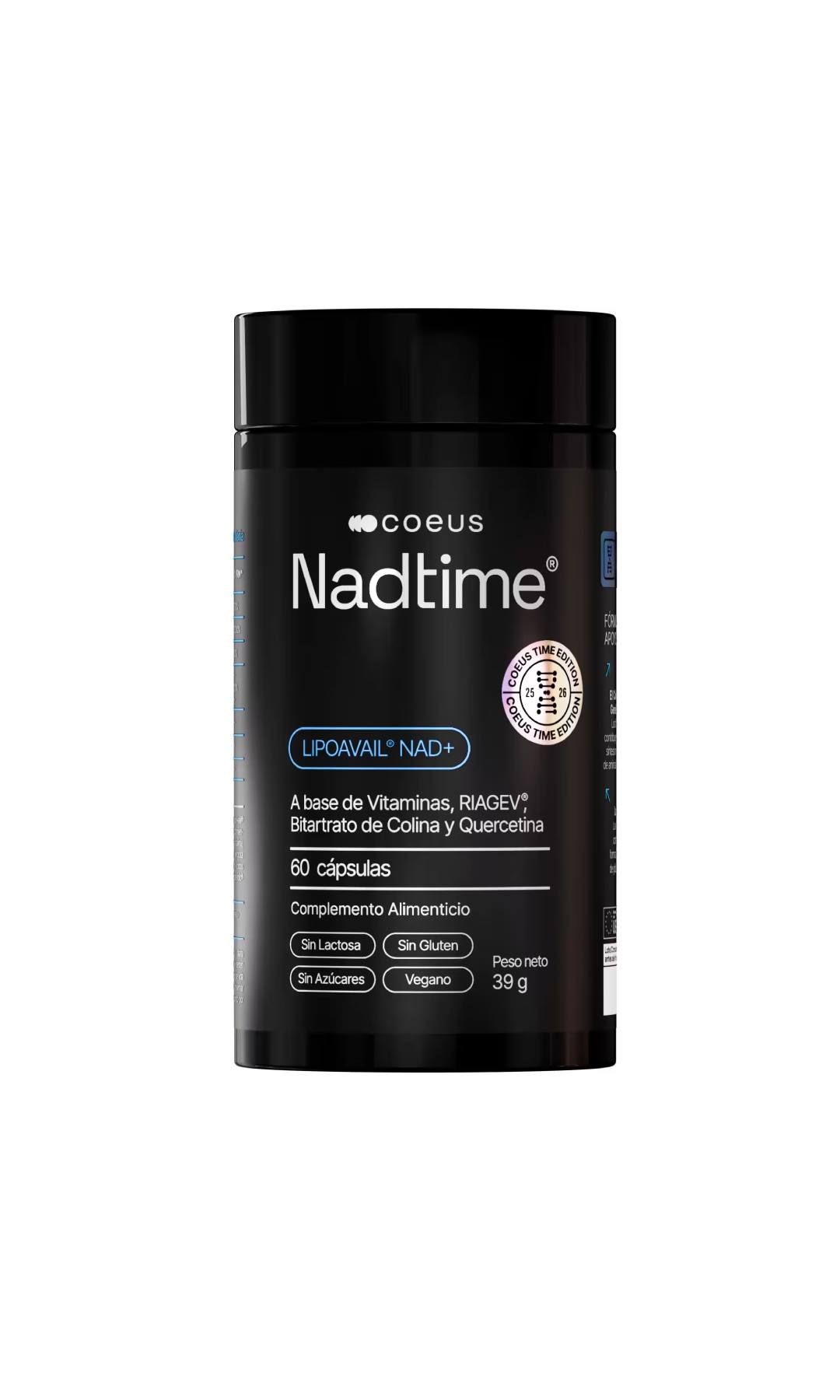 Nadtime con NAD+, magnesio y antioxidantes (18,85€), Coeus