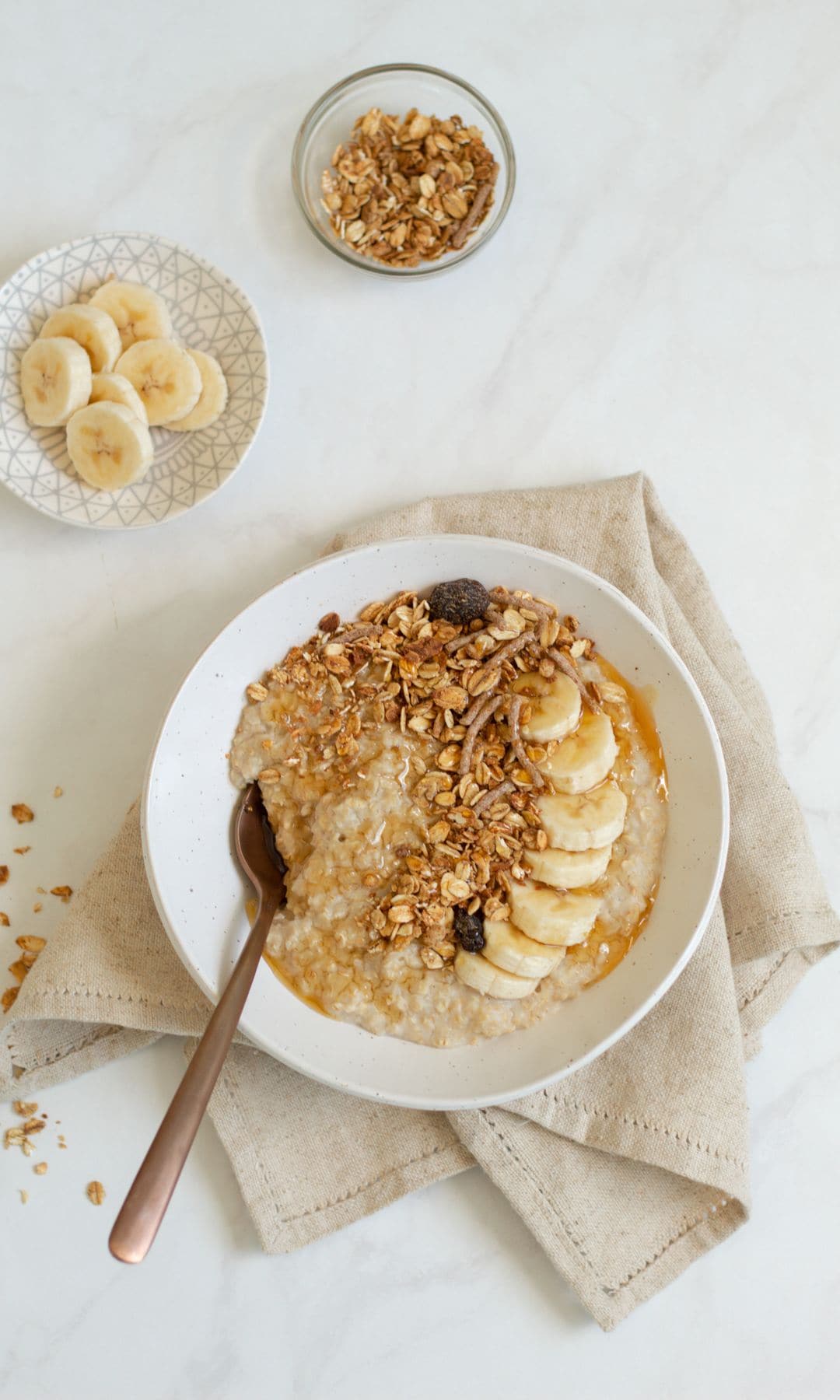 Porridge de avena desayuno saludable
