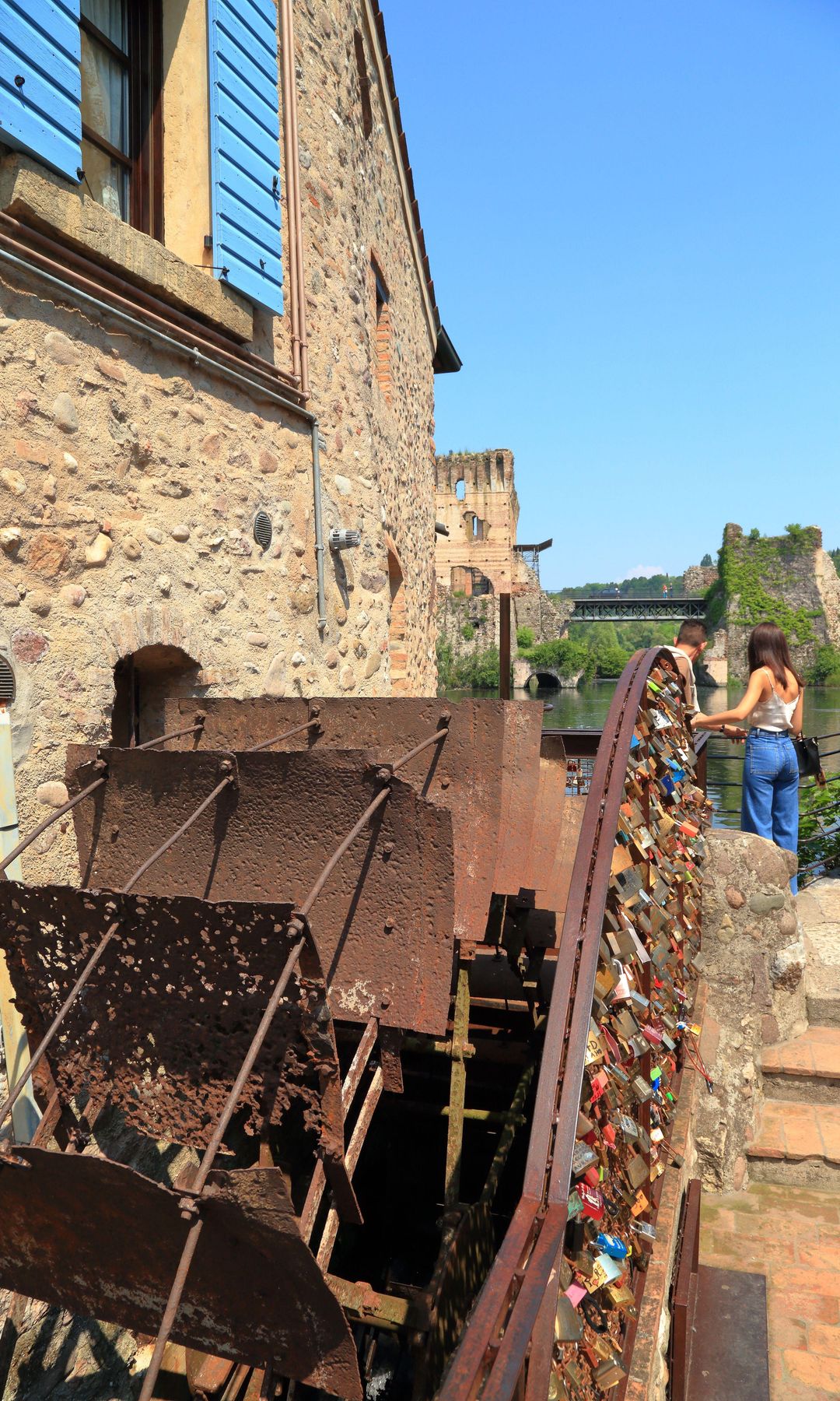 Molino medieval en Borghetto sul Mincio, Italia