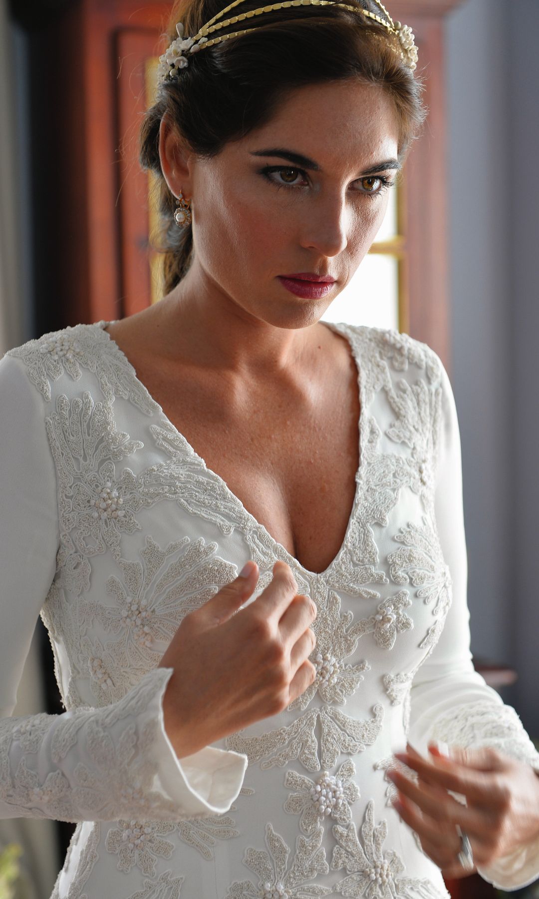 Lourdes Montes el día de su boda civil en Ronda, en 2013