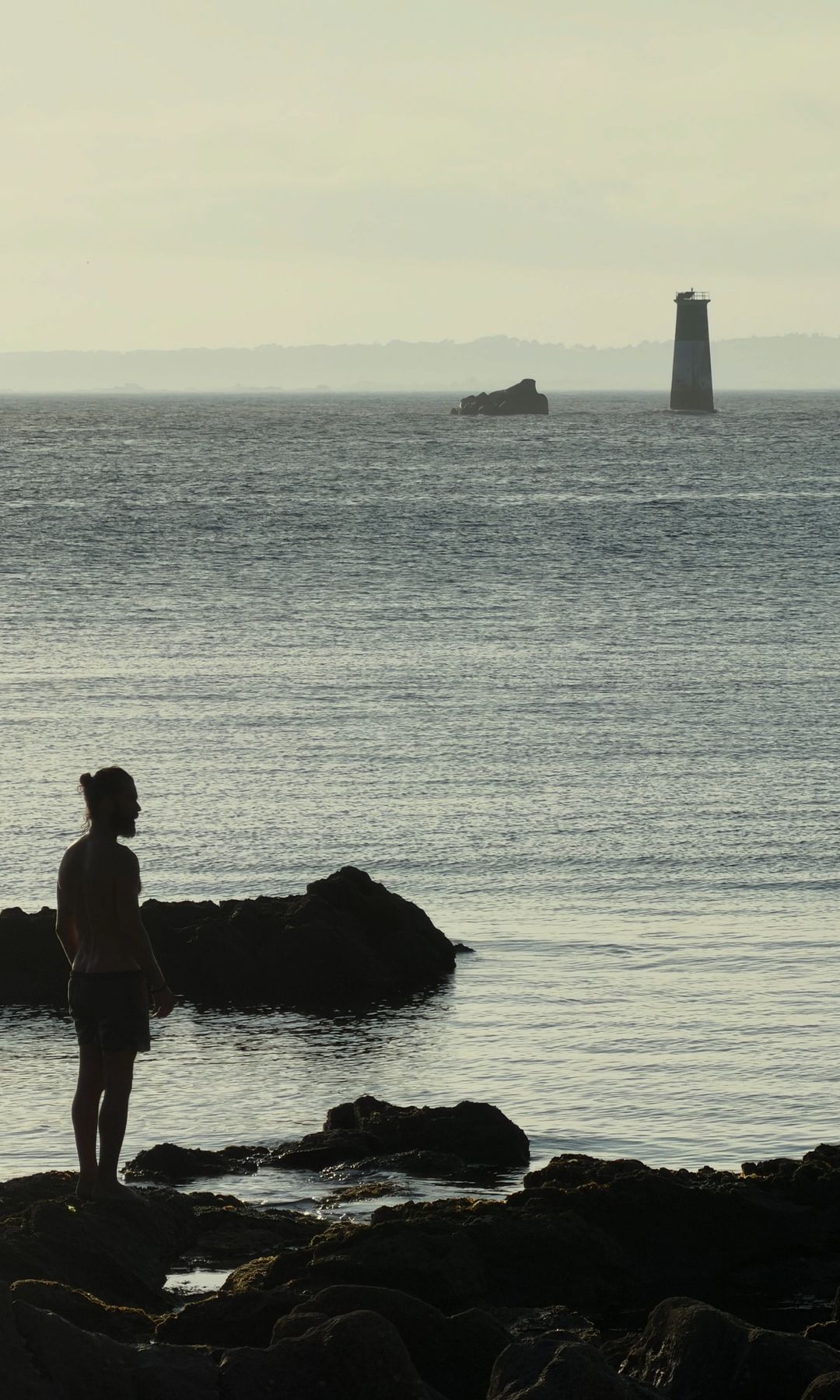 Miguel Barreiro, pareja de Eugenia Osborne, en la península de O Grove este verano