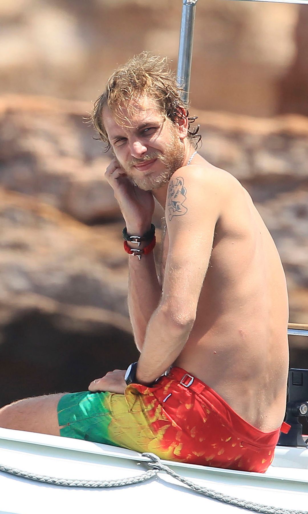 Andrea Casiraghi, navegando por Ibiza, en una imagen de archivo