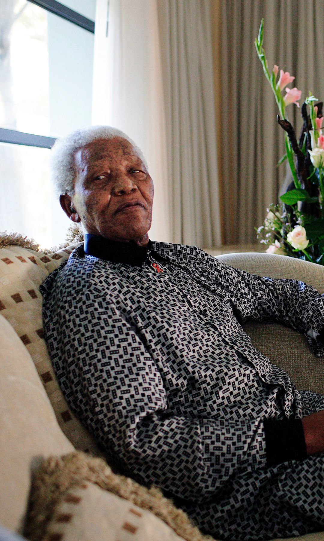 Nelson Mandela en su casa