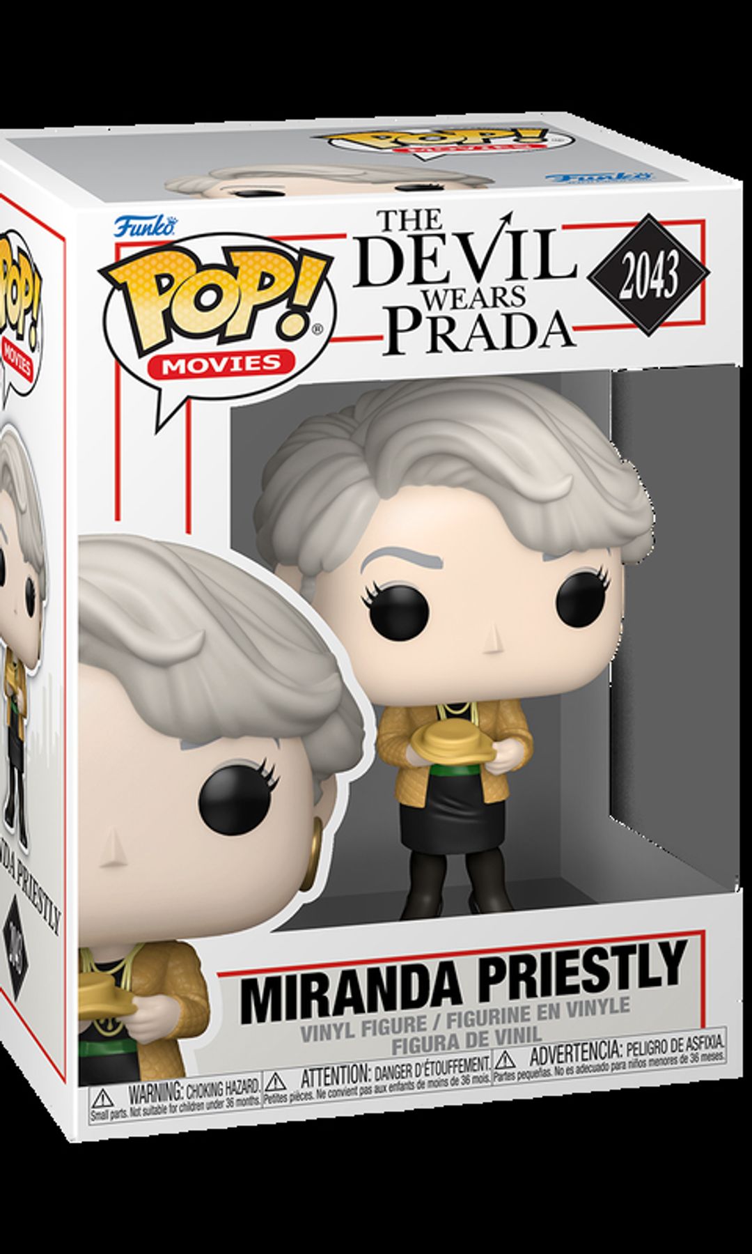 Miranda Priestly también impone en versión Funko: con chaqueta dorada y una altura ligeramente superior a la de Andy y Emily