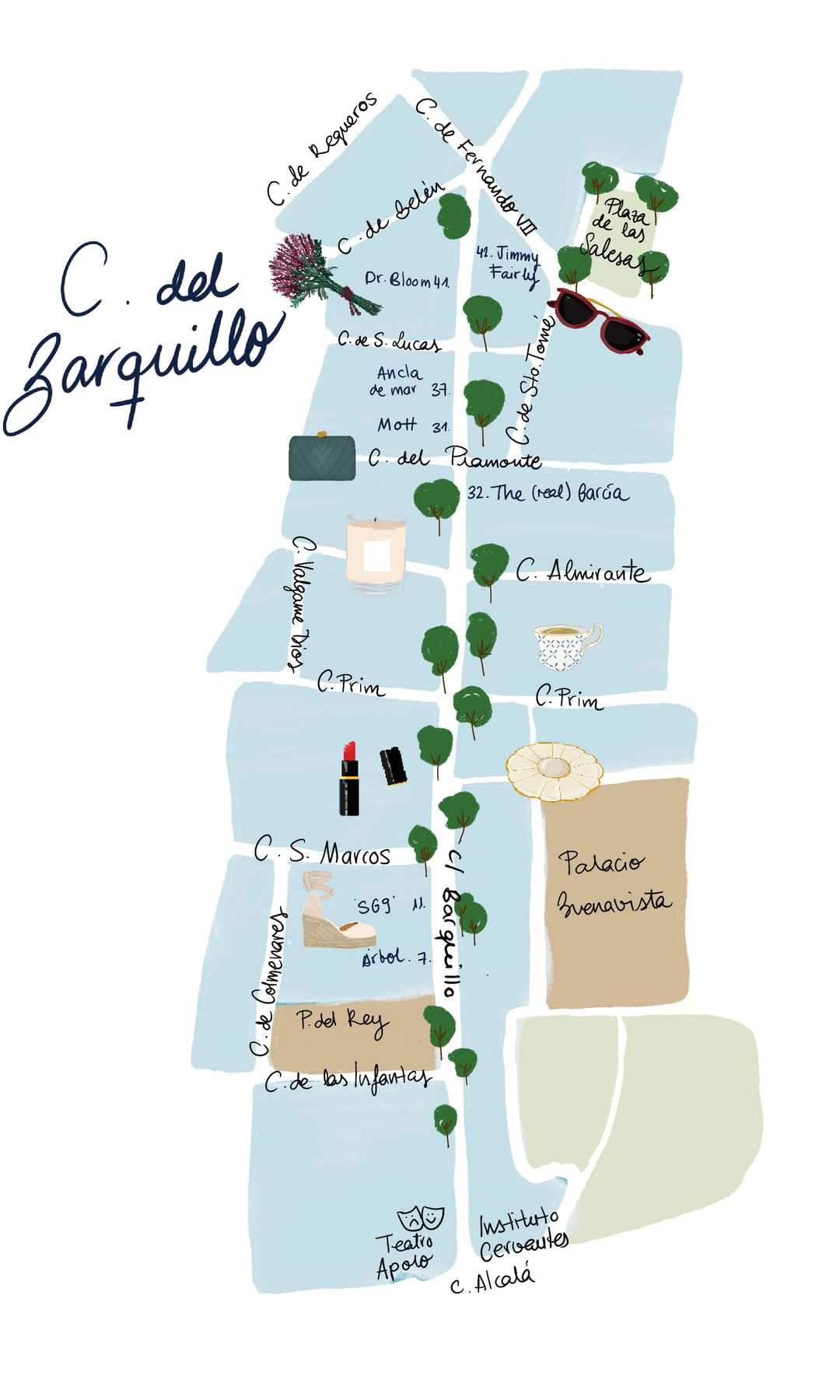 mapa chueca calle barquillo