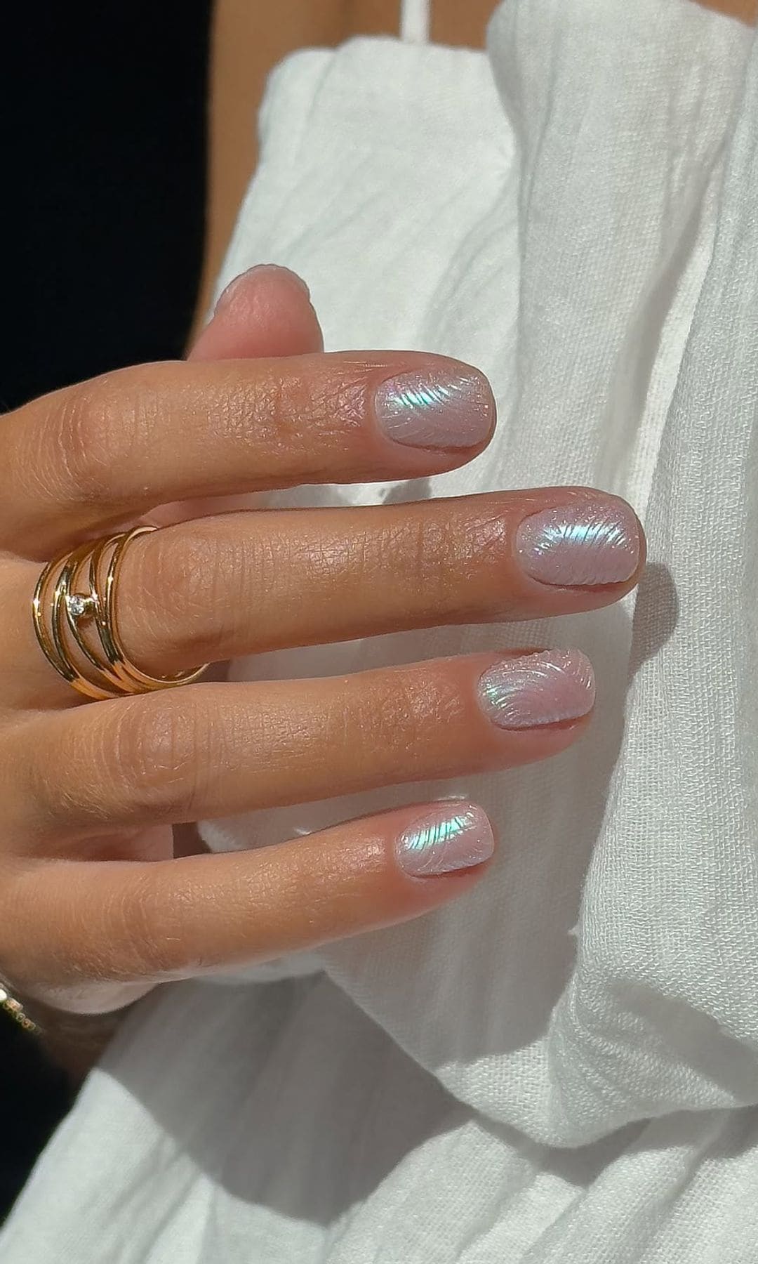 Manicura efecto perlada