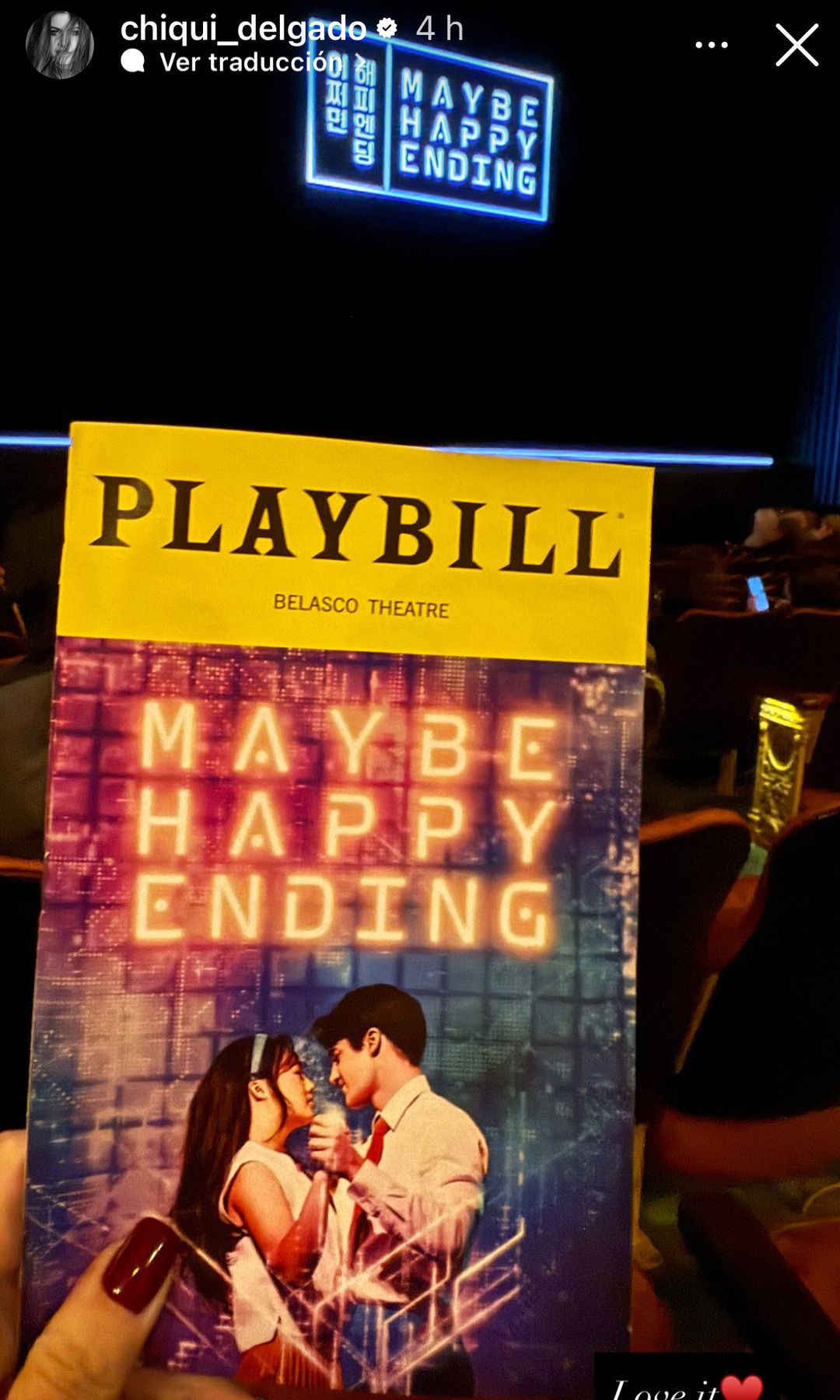 'Chiqui' Delgado disfrutó de una obra en Broadway.