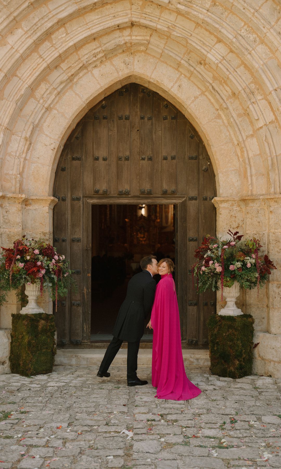 Madrina de boda de rosa