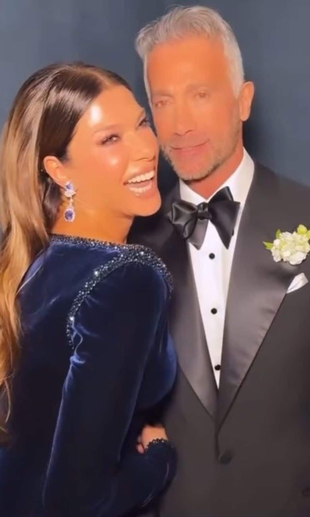 Catherine Fulop y Osvaldo Sabatini en la boda de su hija, Oriana Sabatini