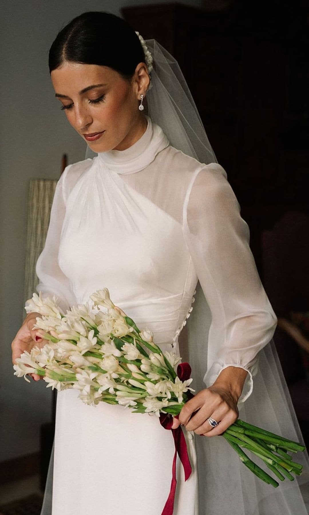 Ramo de novia de septiembre nardos