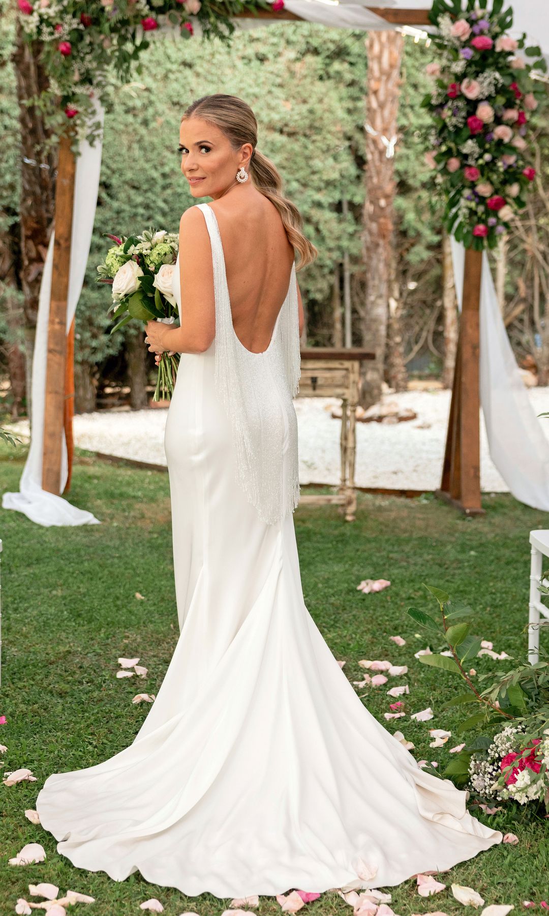 Christine Cambeiro vestida de novia