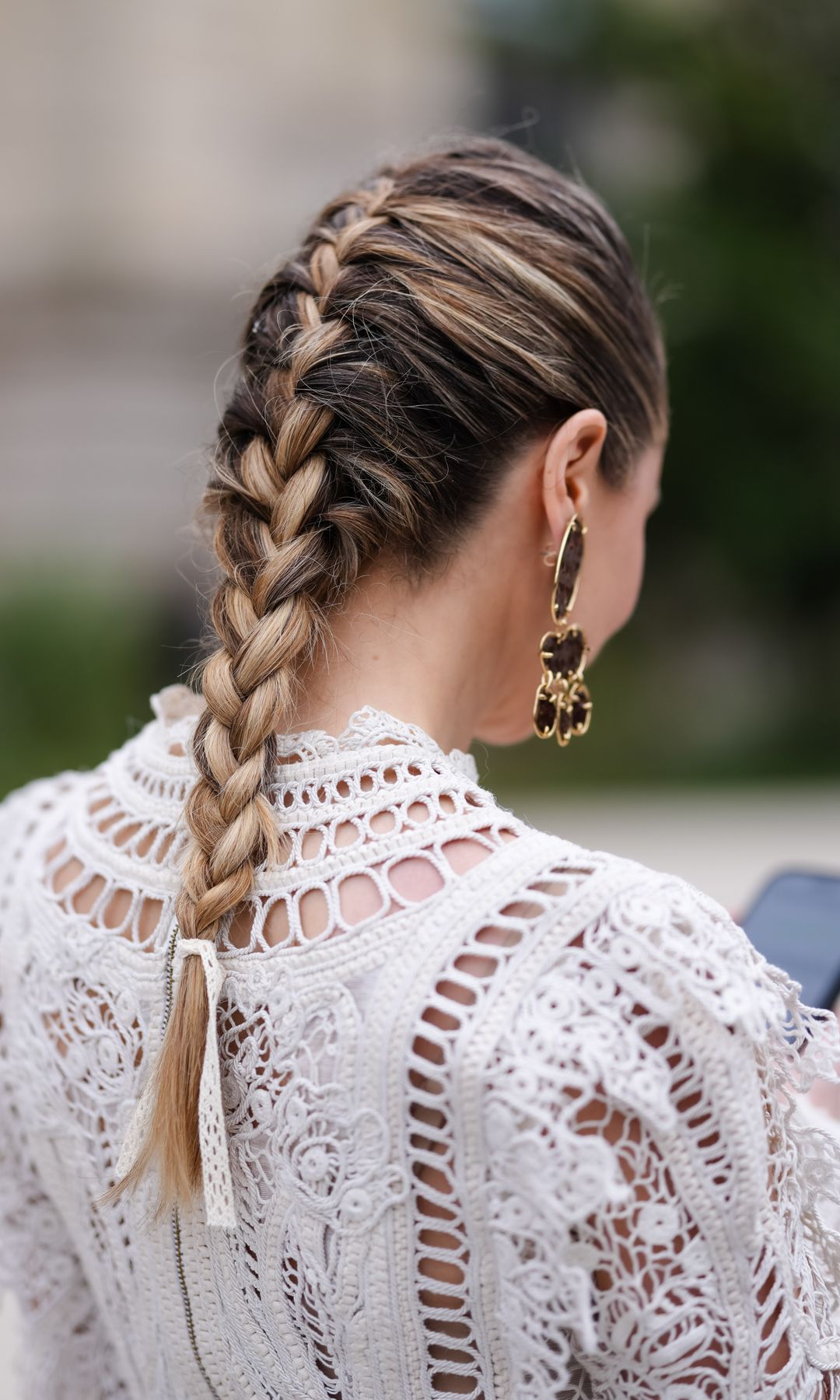 trenza de raiz para pelo largo