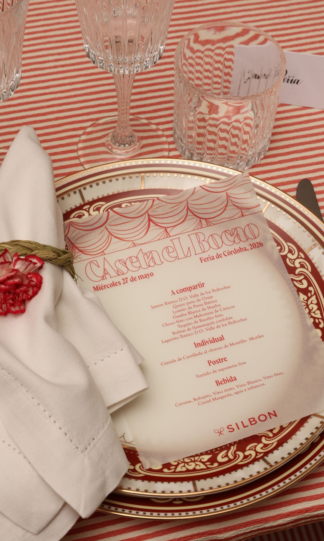 Detalle del menú