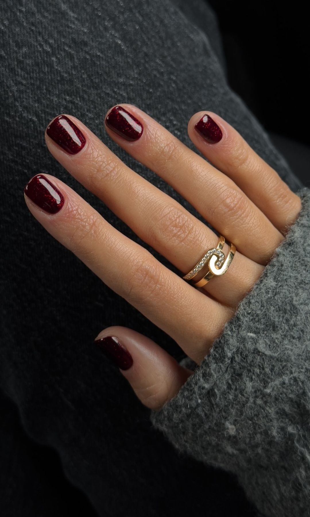 Manicura con brillo 