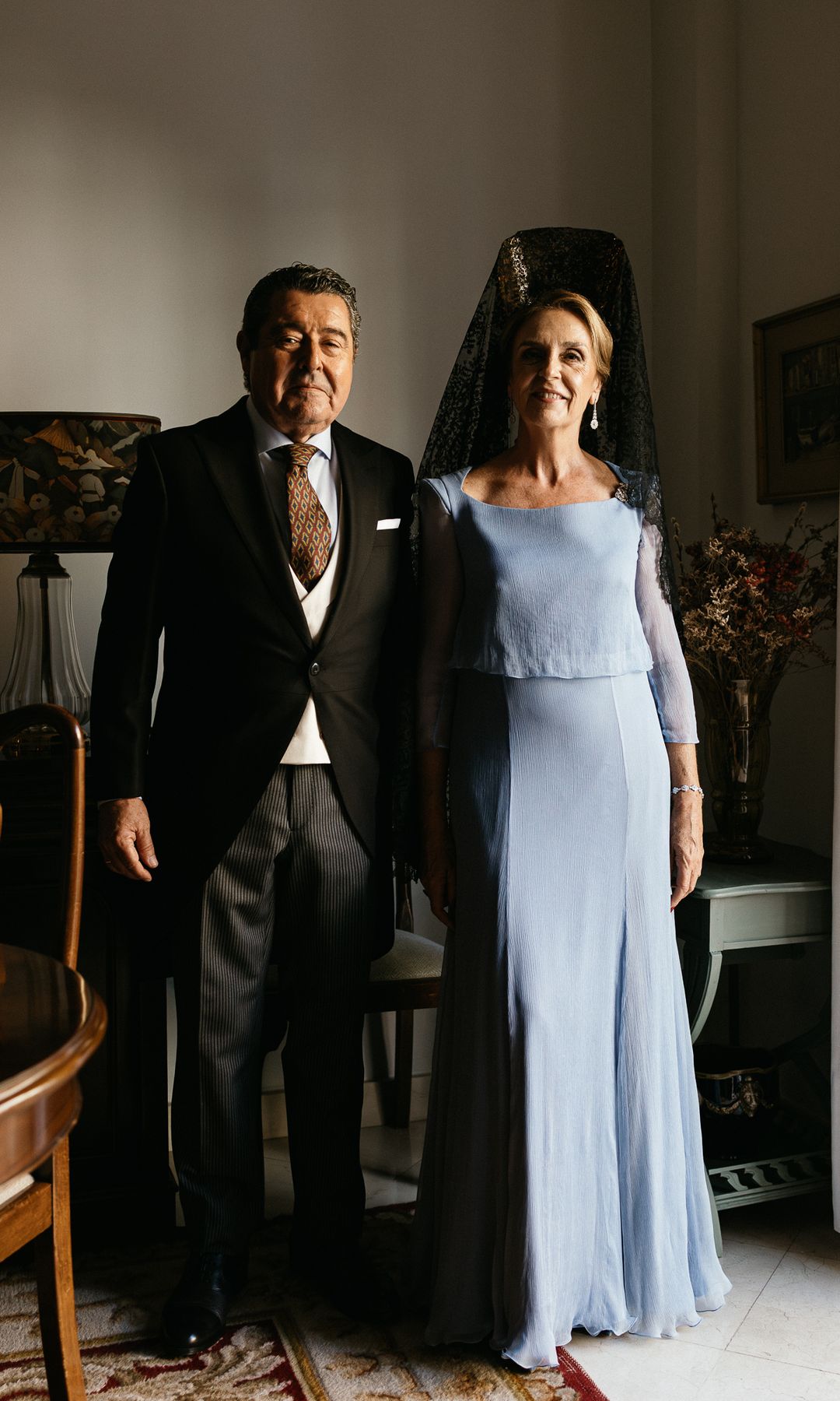 Vestido de madrina en azul