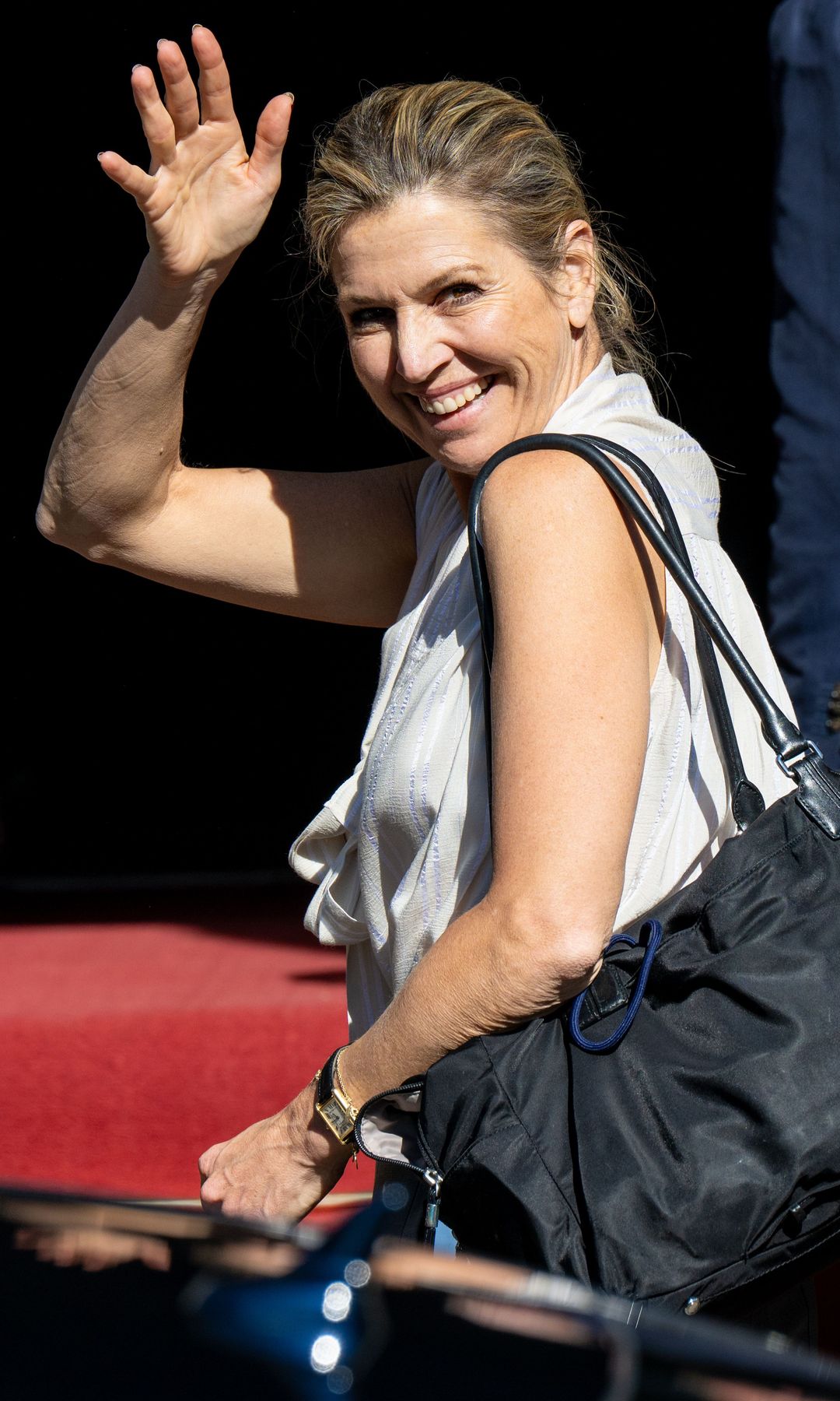 Queen Maxima attending the dinner for the diplomatic corps at the Royal Palace on the Dam square in Amsterdam.