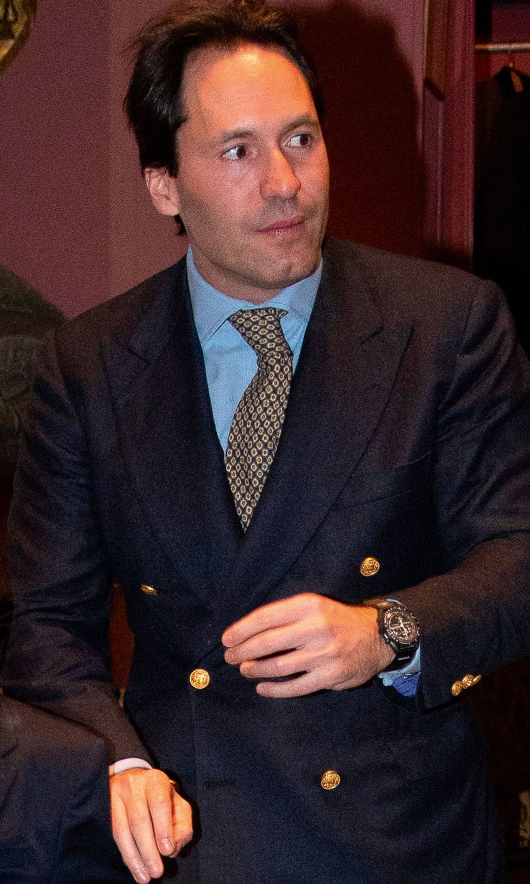 Pelayo Cortina, acudiendo a la celebración de cumpleaños de su padre