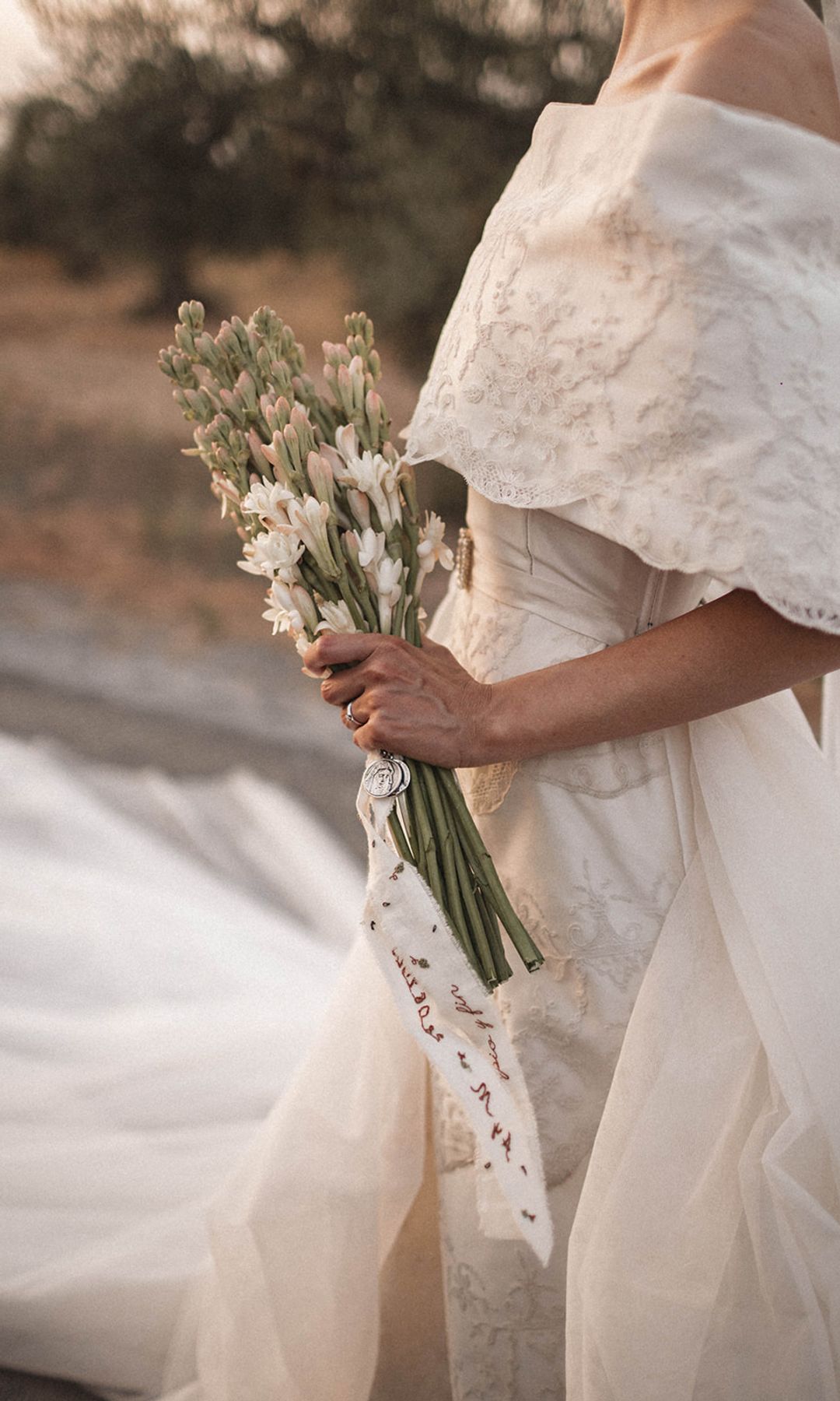 Ramo de novia de nardos