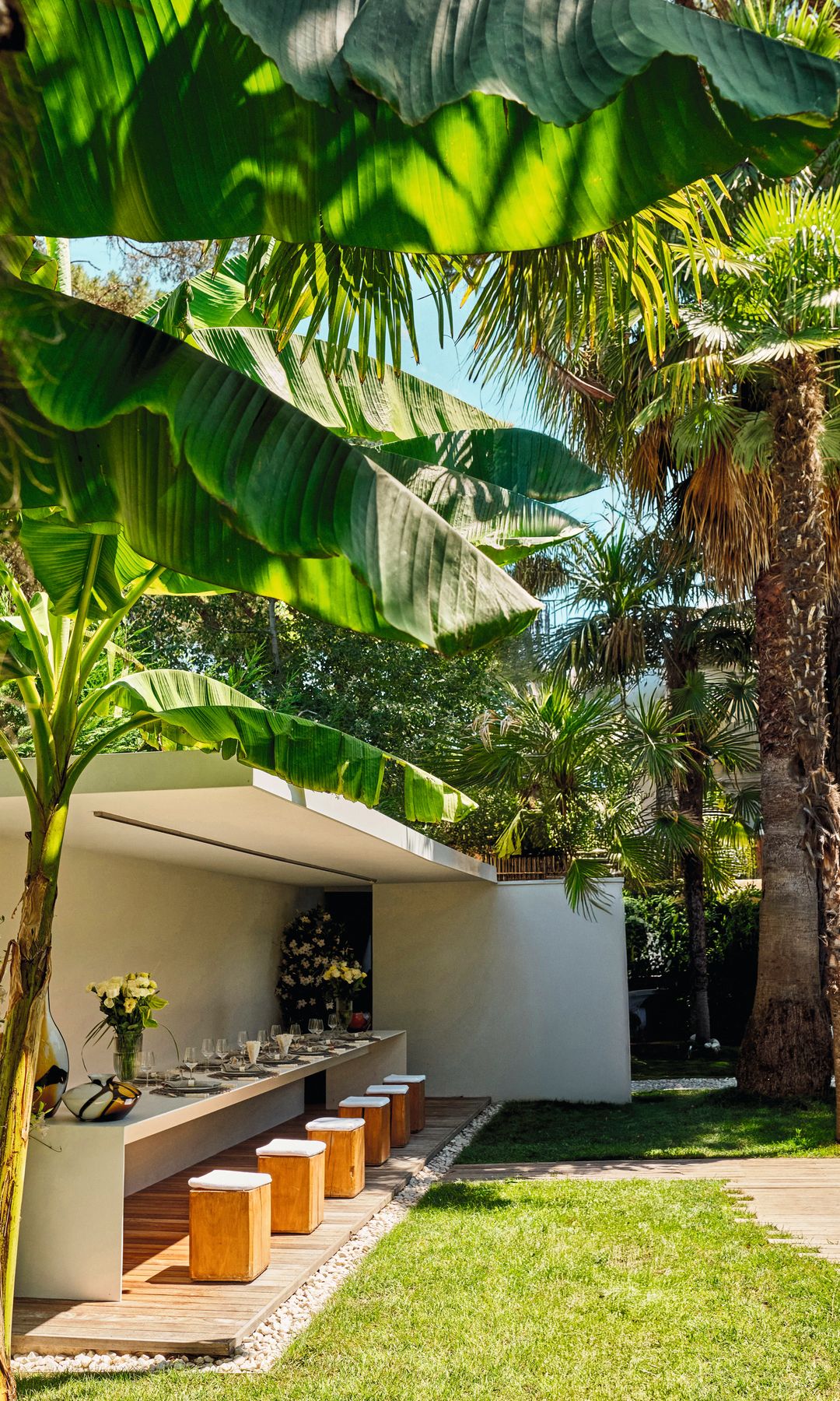 Parte exterior entre verde