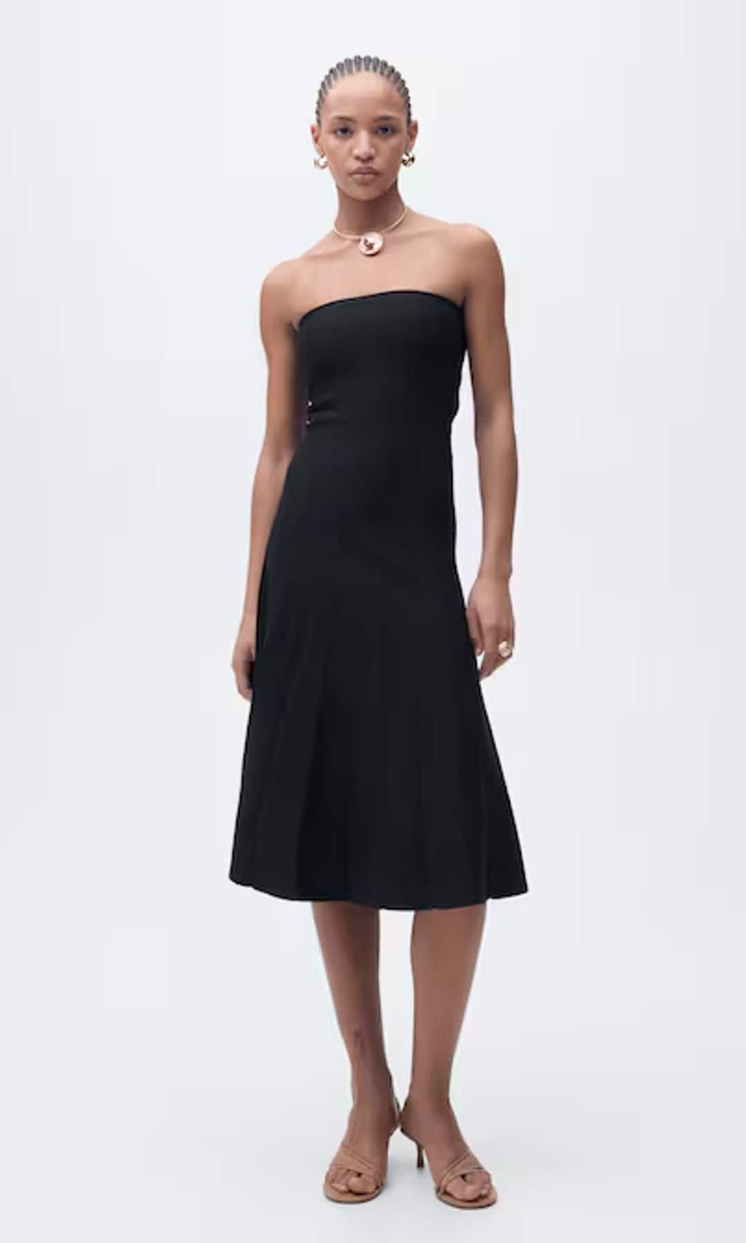 vestido negro palabra de honor