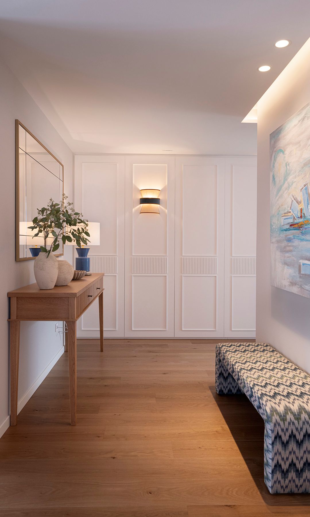 Zona de paso iluminada