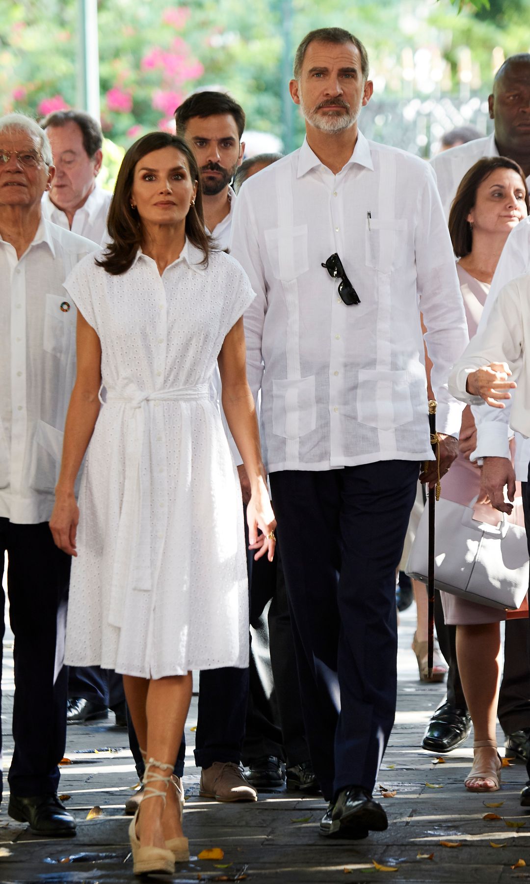 La reina Letizia y el rey Felipe durante su viaje a Cuba, en 2019