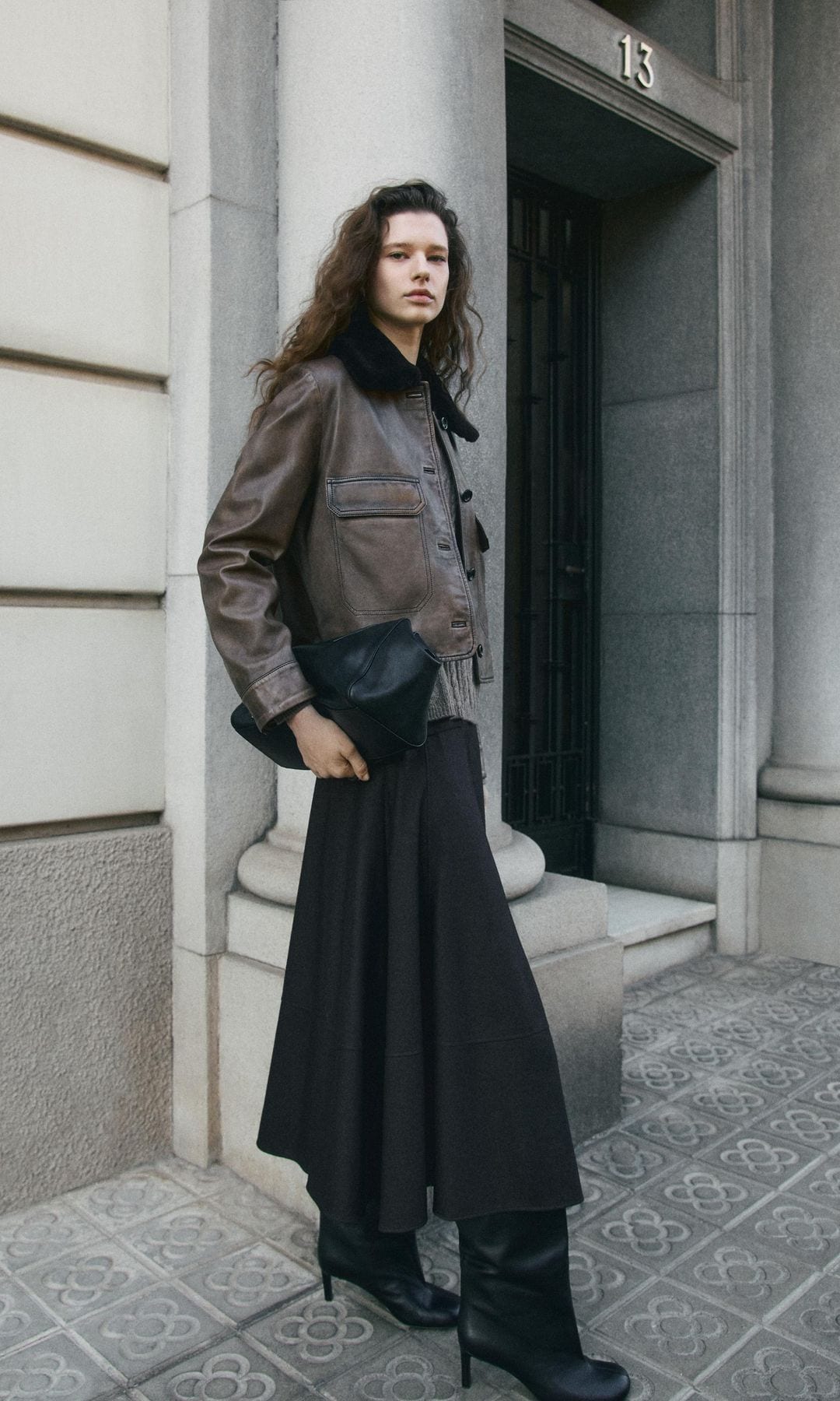 Cazadora de piel otoño/invierno 2025-2026 Massimo Dutti