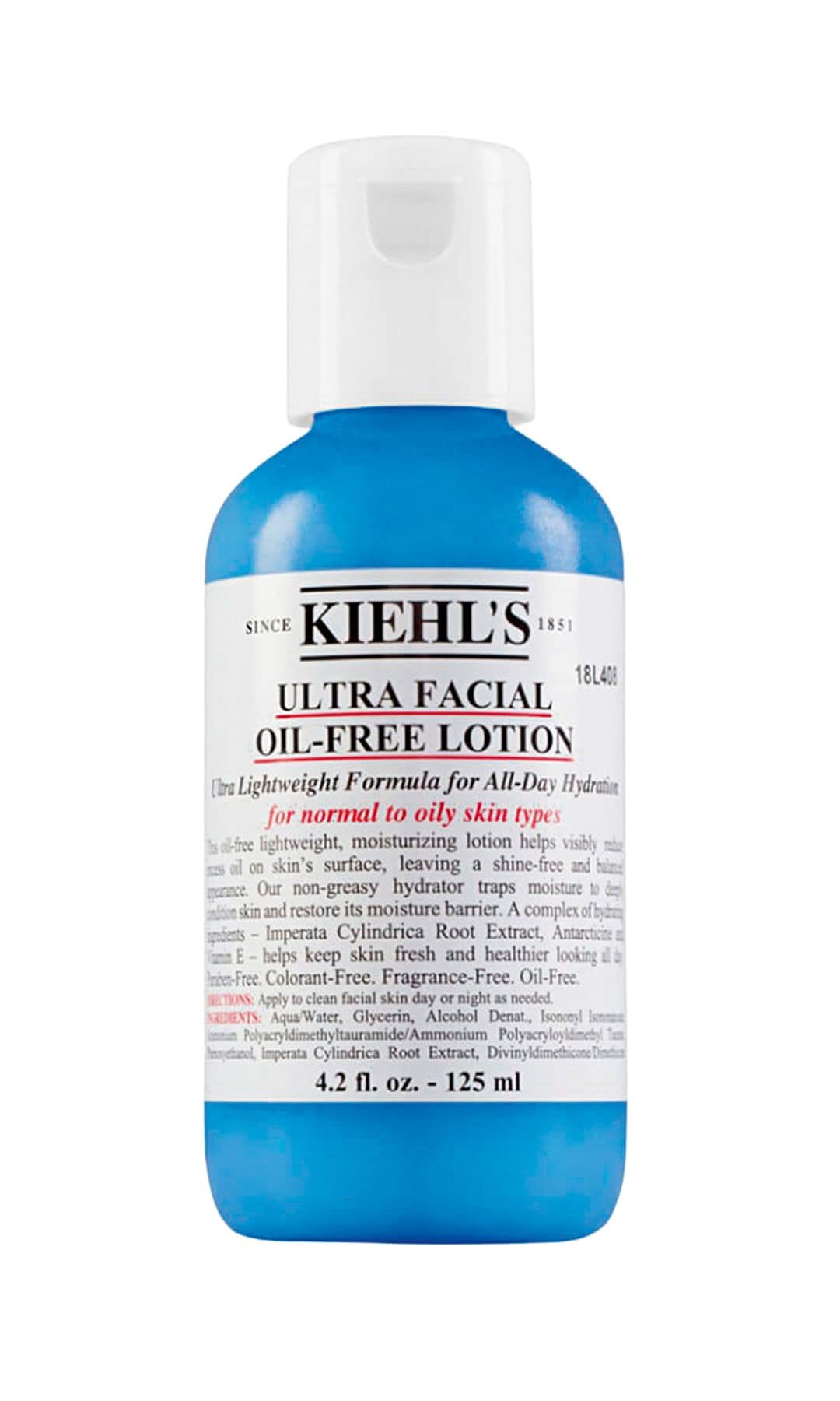  Loción ligera para piel grasa Ultra Facial Oil Fee Lotion (37 €), de Kiehl’s