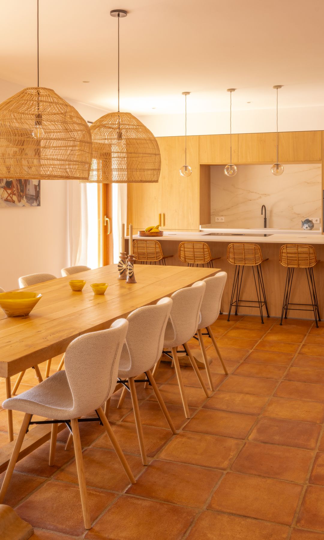 Cocina abierta al comedor