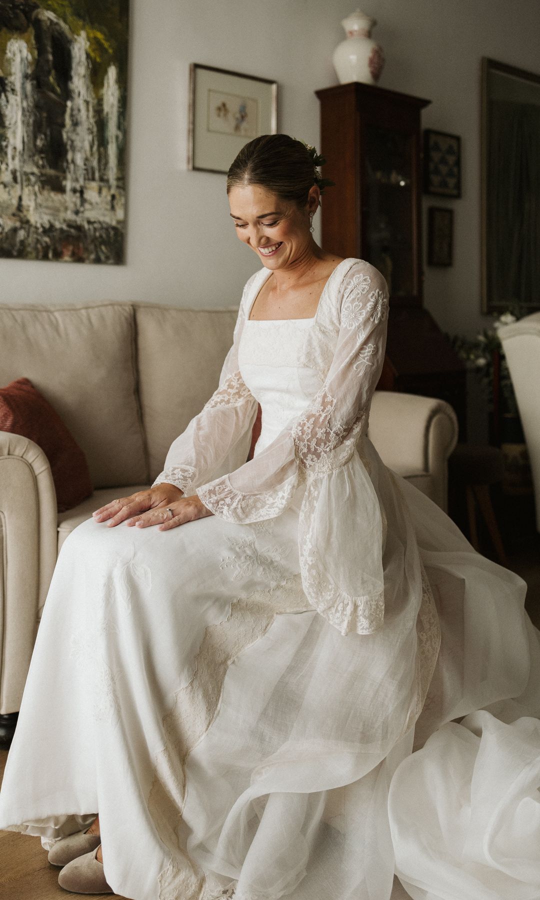 Look de novia de Belén Miranda