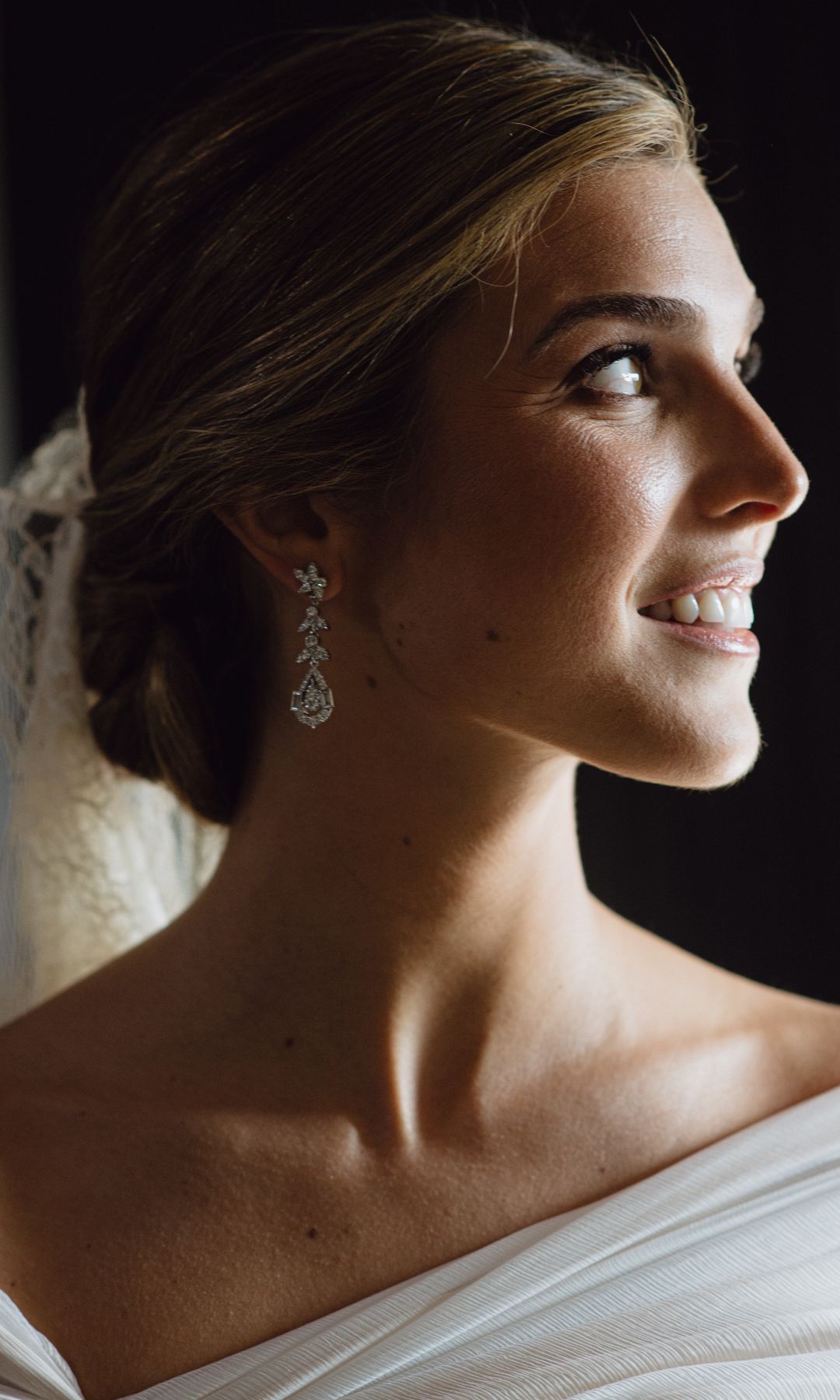 Novia con vestido de Matelier, boda en Madrid