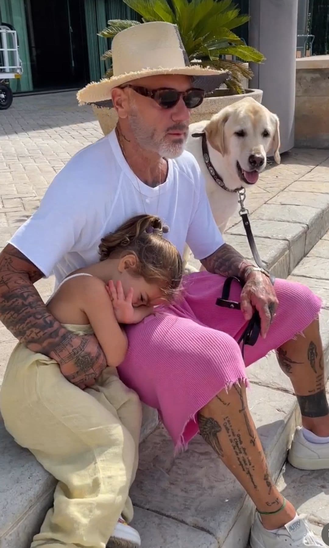 Gianluca Vacchi compartió gratos momentos con su adorable Gordo. 