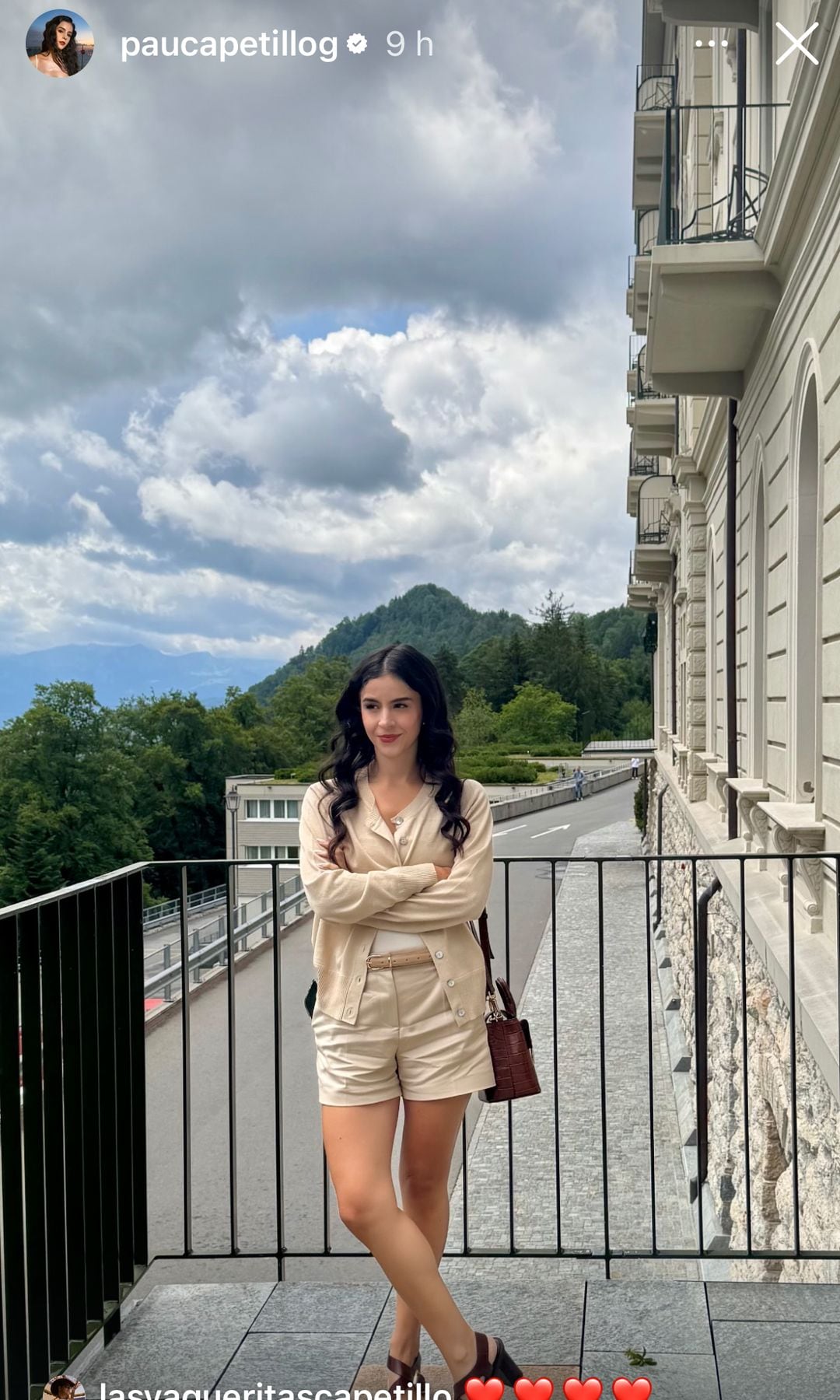 Ana Paula lució un look ideal para hacer turismo por Suiza.
