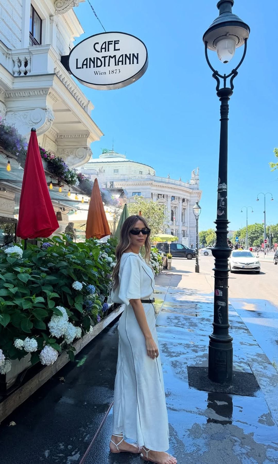Rosana Zanetti durante un viaje a Austria, en las calles de Viena