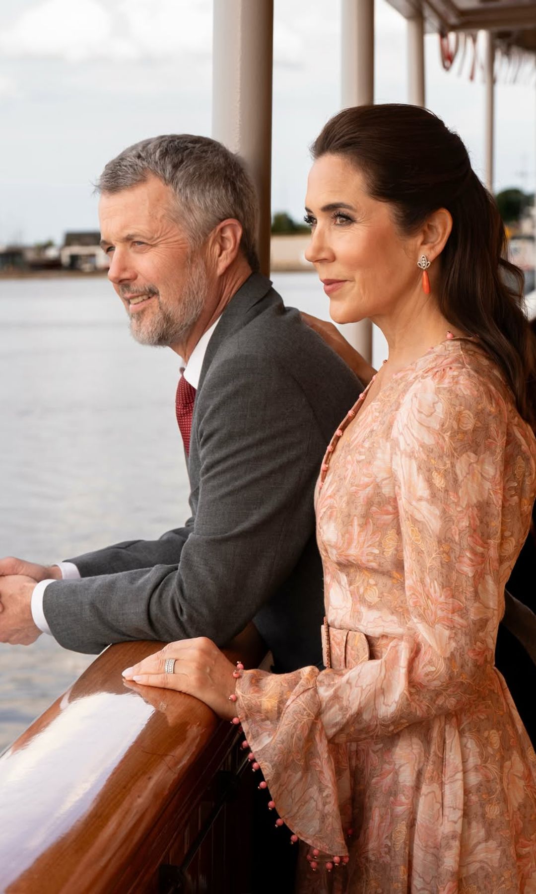 Mary de Dinamarca y Federico de Dinamarca en el yate real, Dinamarca