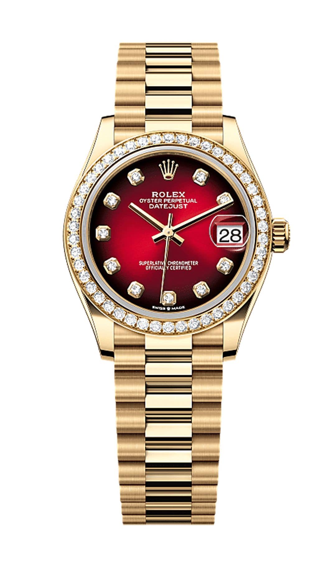 Reloj Oyster Perpetual Datejust con esfera roja (c.p.v.), de Rolex