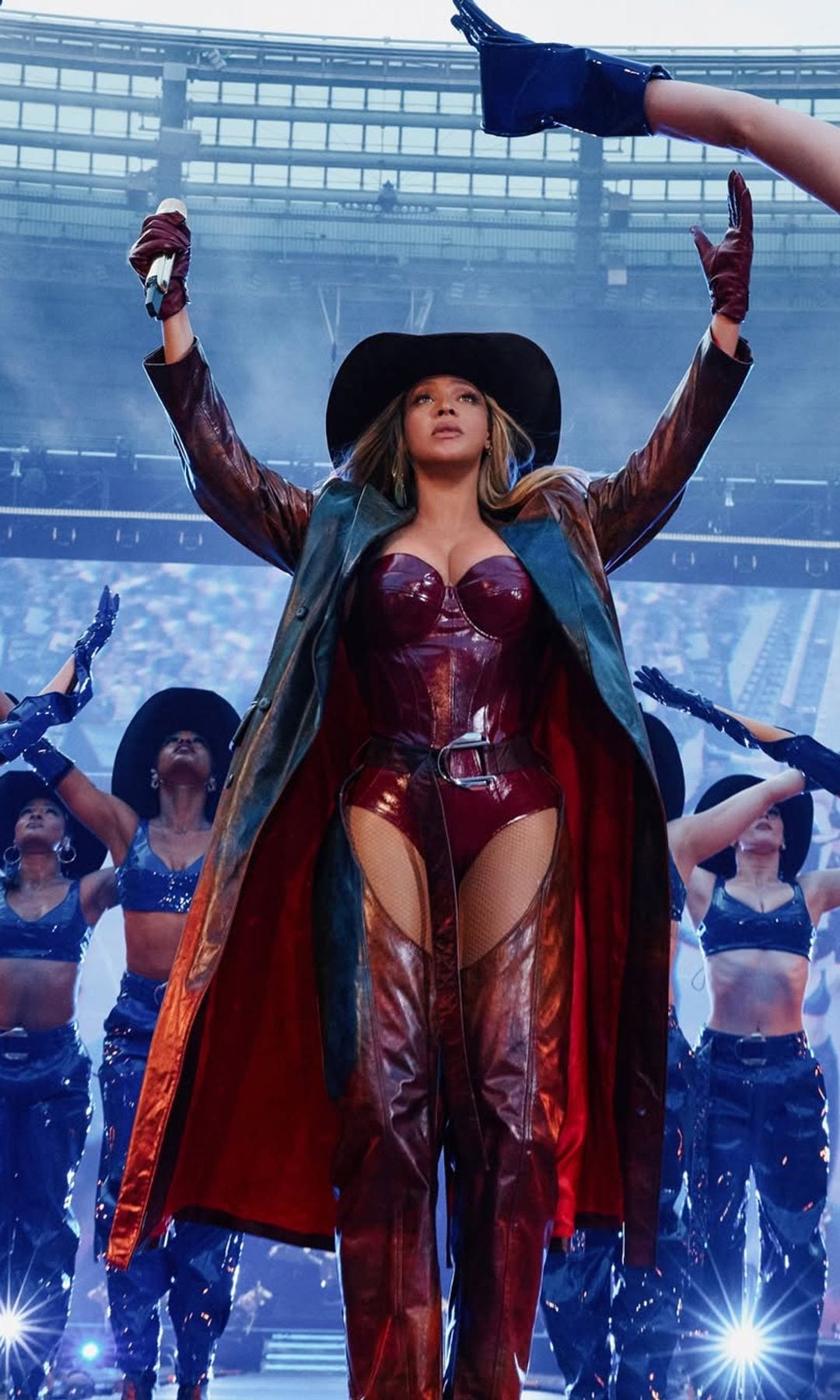 Beyoncé lució un atuendo de Ferrari