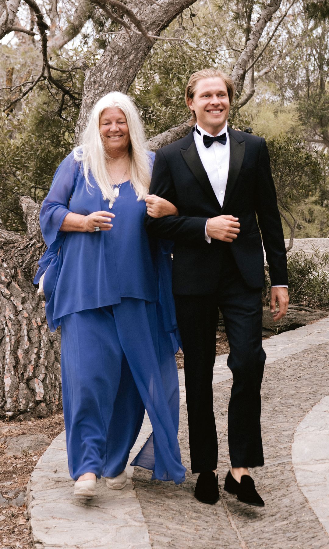 John Steiner con su madre